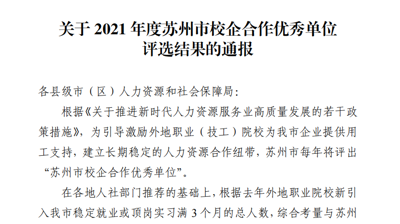 中欧app电话客服解决方案,在线获取中欧app联系方式获评2021年度苏州校企合作优秀单位