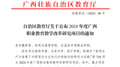 喜讯|中欧app电话客服解决方案,在线获取中欧app联系方式在2024年度广西职业教育教学改革研究项目中成功立项